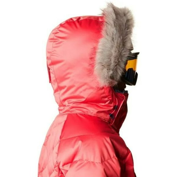 Columbia Sportswear Women's Lay D II Faux Fur Down Jacket in Neon Sunrise - Picture 7 of 10